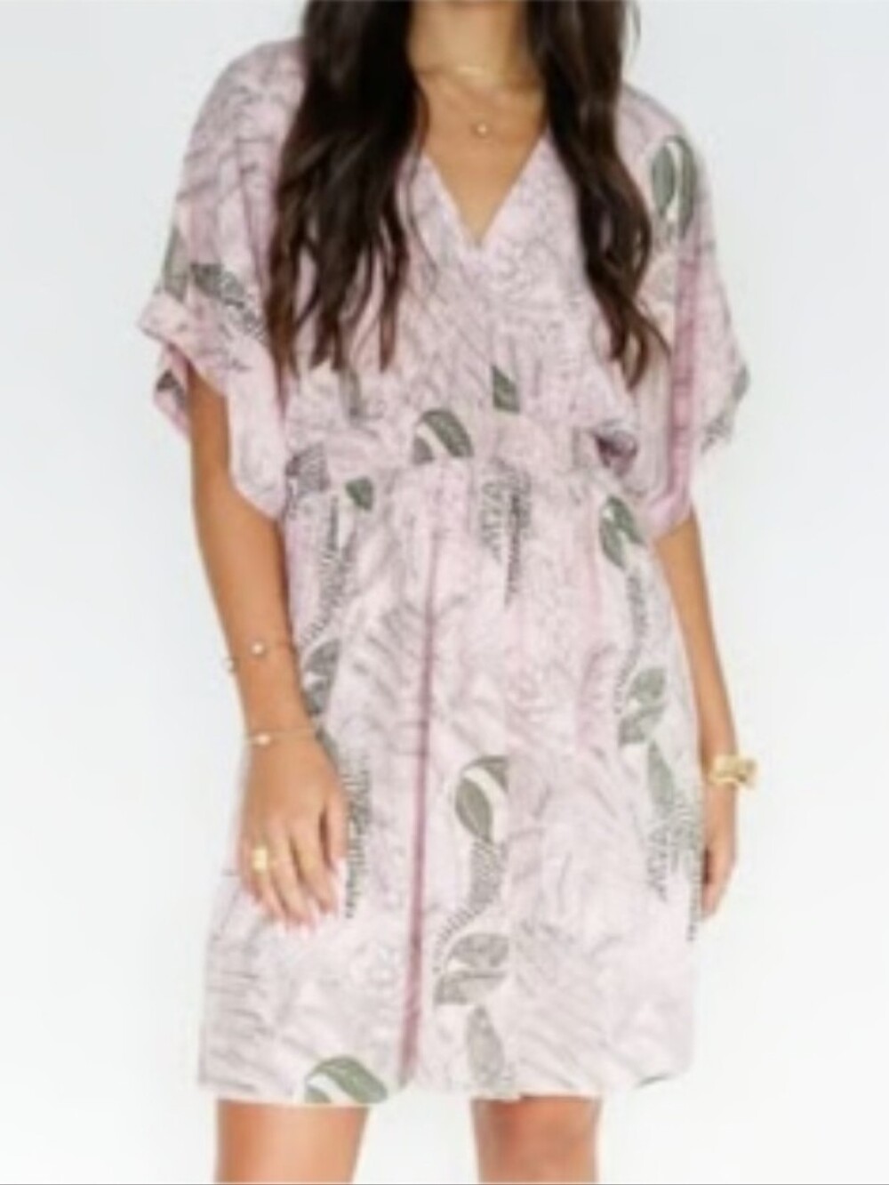 Khush Flynn Dress in Flora Blush Size S Boho, Babydoll, Beachy